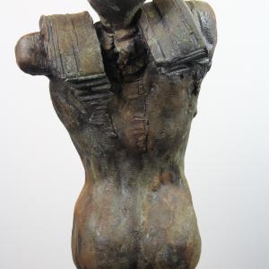 Le Centurion : grès oxydation à froid 32x22x15 cm